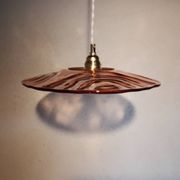 Suspension vintage en verre rose