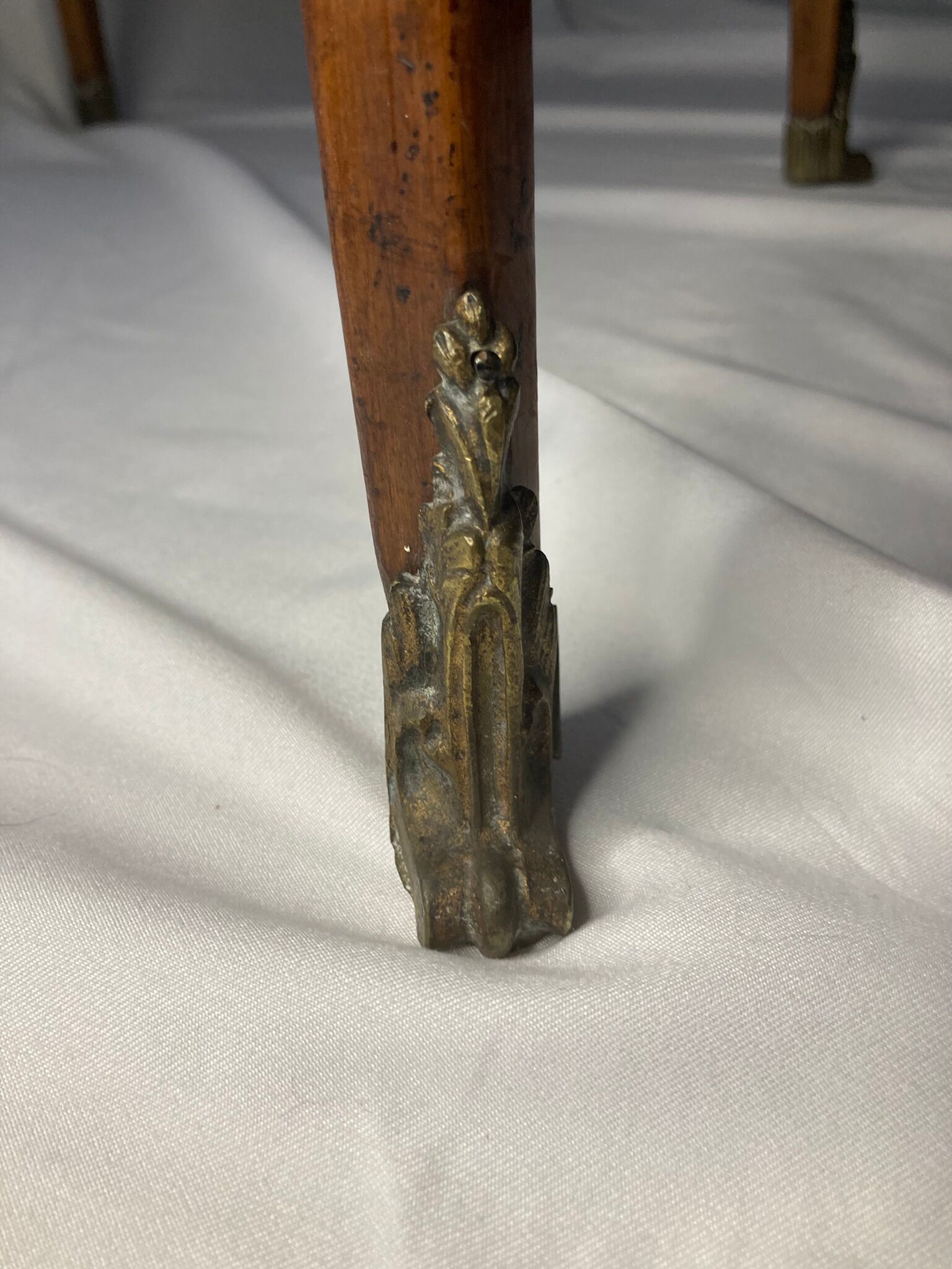 Old pedestal table style Louis XVI marquetry late nineteenth