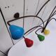 Wall-mounted coat rack with coloured balls, 50s design, vintage