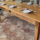 Large authentic farmhouse table made of solid French oak.