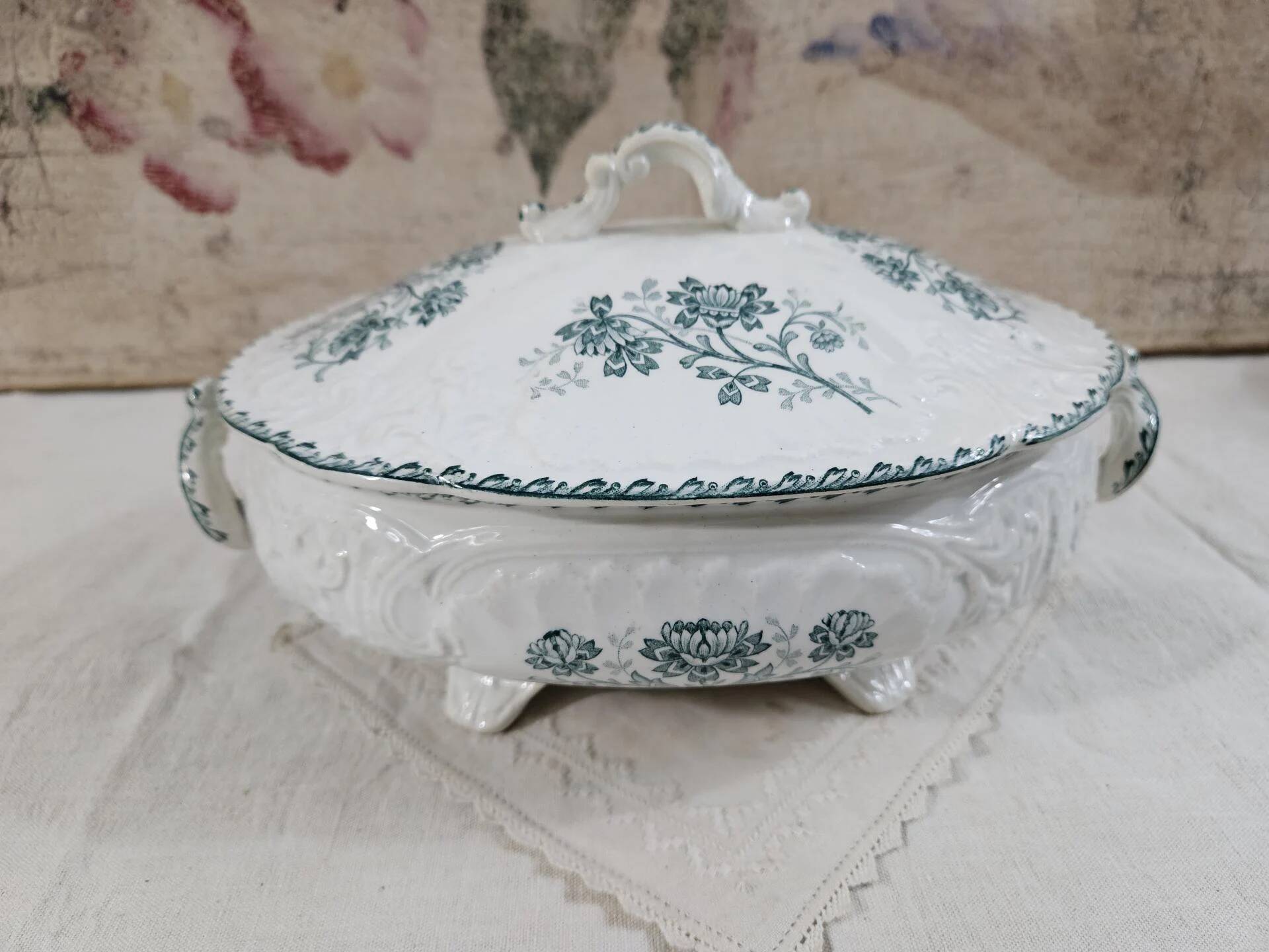 Small iron clay soup tureen