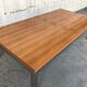 Table basse danoise en teck et acier chromé 1970s
