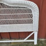 White rattan headboard 1960 1970
