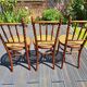 Set of 6 Fischel chairs in cane wood