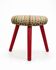 Vintage Tripod Stool Kilim Red Oval Footrest 35cm Firm