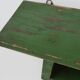 Rustic small green wooden wall unit with 2 shelfs, France ca. 1880