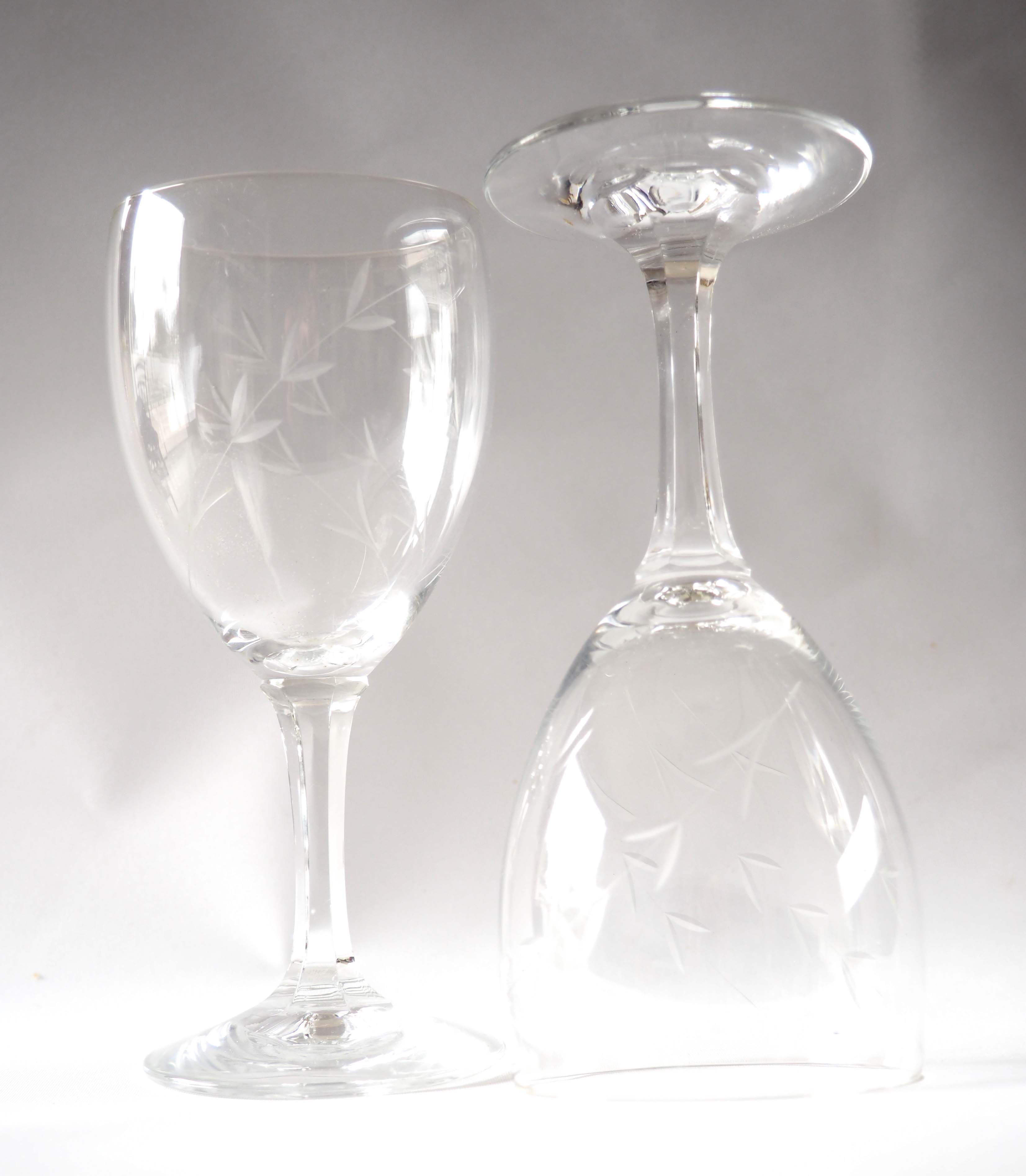 Set of 6 cut glasses