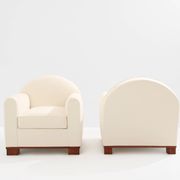 Jacques Adnet pair of modernist club armchairs in rosewood 1931