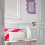 Small lilac wavy mirror