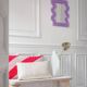 Small lilac wavy mirror