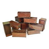 Batch of 11 storage bins suroy industrial loos france vintage 1950