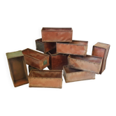 Batch of 11 storage bins suroy industrial loos france vintage 1950