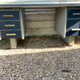 50s industrial desk and cabinet set