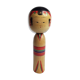 Vintage kokeshi doll, kimono pattern, 24.5 cm