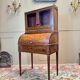 Louis XVI/18th century mahogany roll-top desk forming a display case