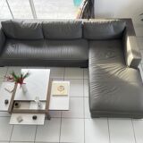 Leather corner sofa model Rive Gauche