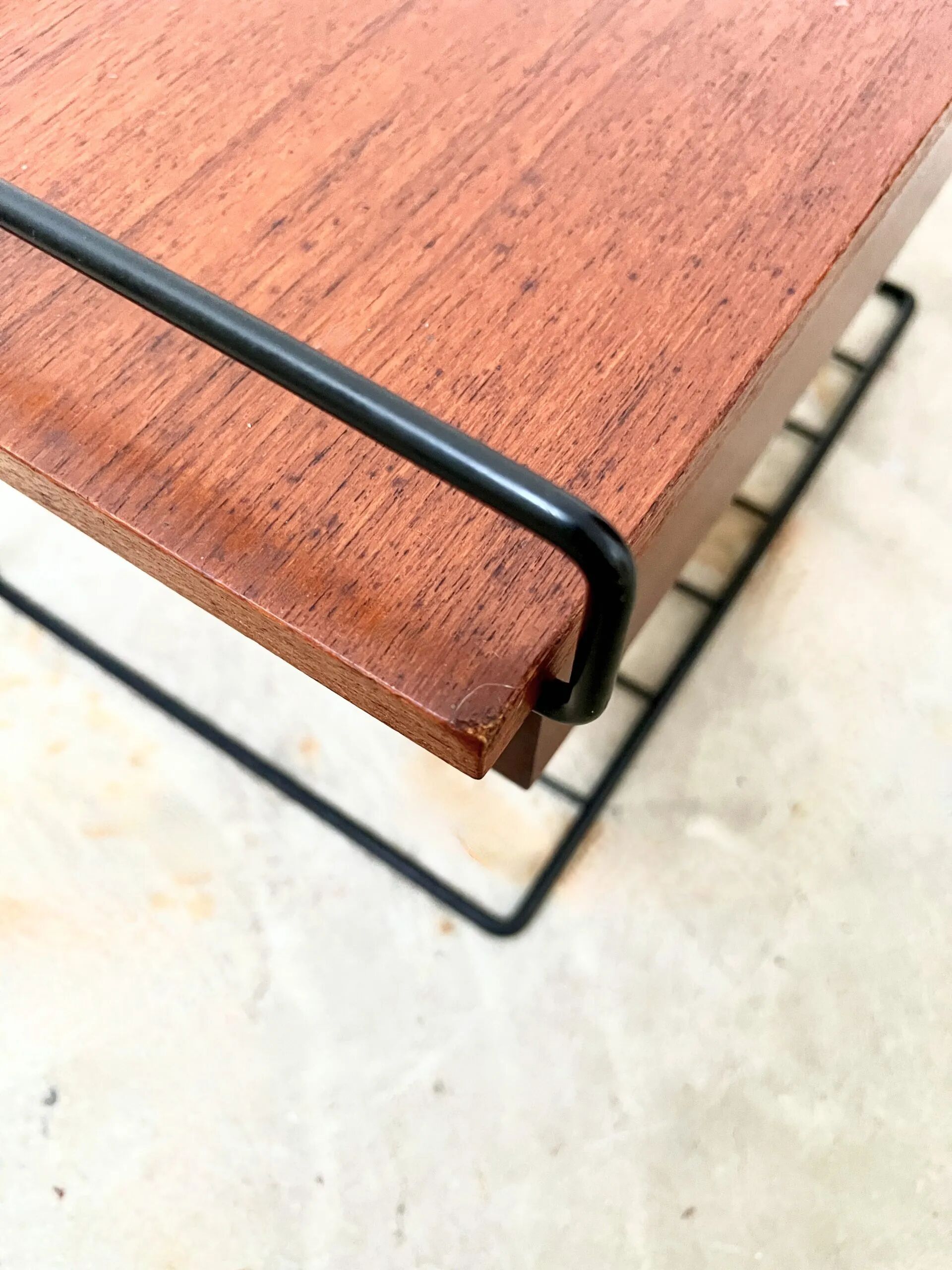 Wall-Mounted Nightstand – Mid-Century Teak