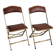 2 golden metal chairs with faux leather in the 60s/70s Opera style.