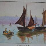 Pencil drawing circa 1910 evening glow