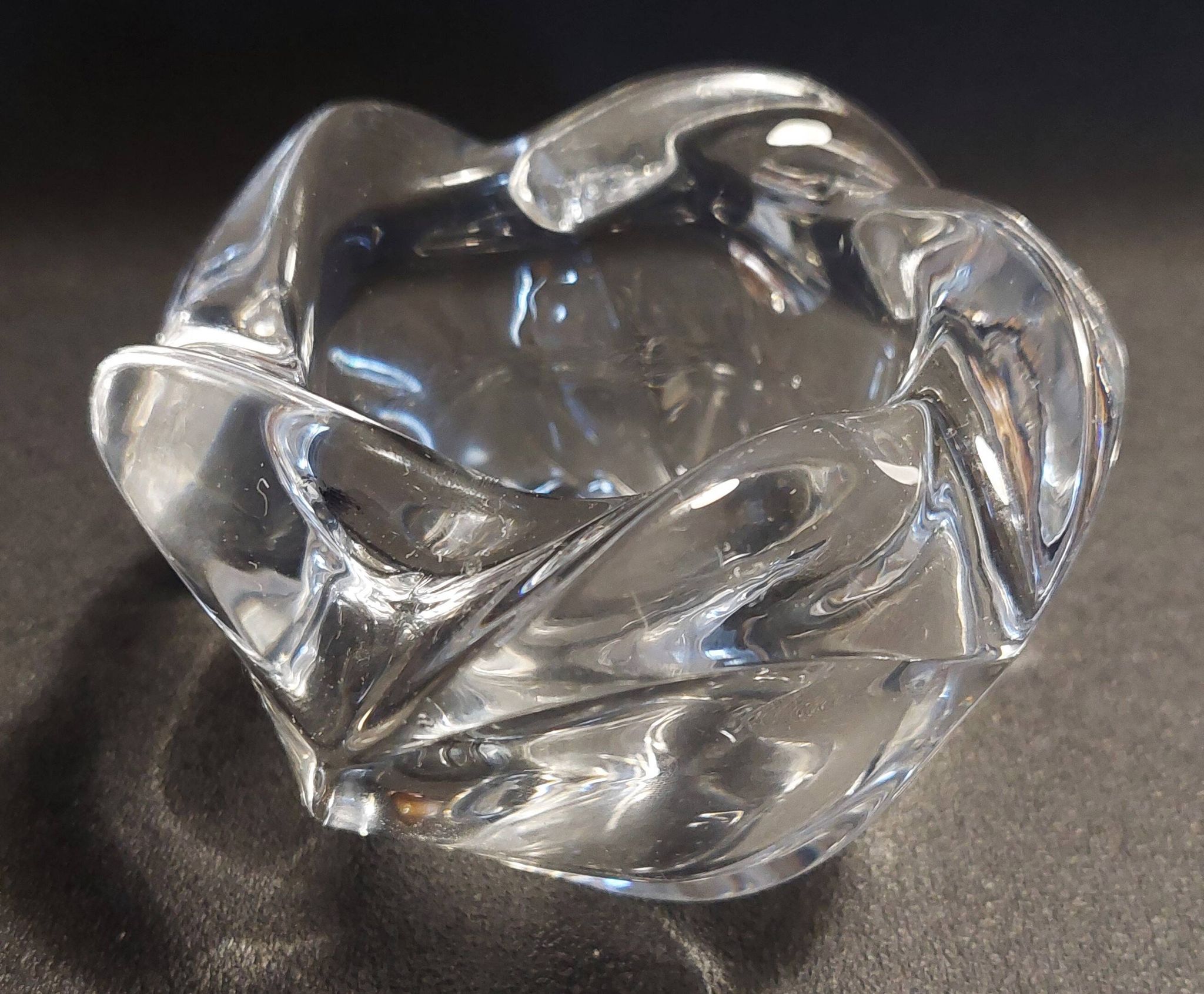 Bougeoir vintage en cristal Royal Copenhagen