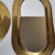 Set of three antique Moroccan brass mirrors, 32 cm