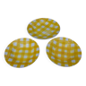 Lot 2 Deep Plates + 1 Dish - Yellow Digoin Sarreguemines Scottish Earthenware