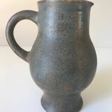Vintage sandstone ceramic pitcher by Jacques lacheny