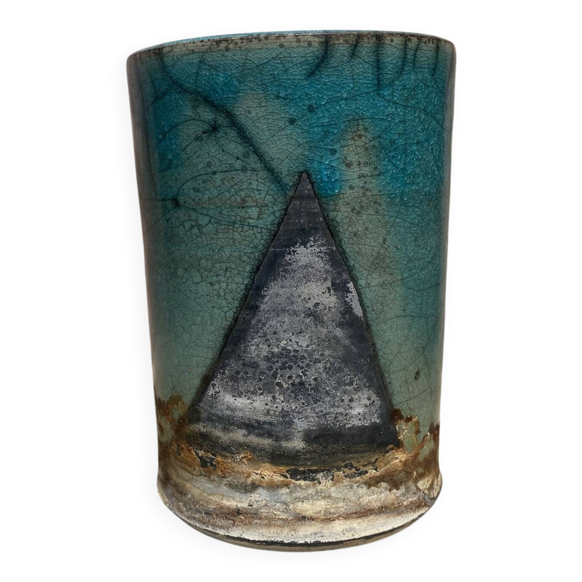 Handcrafted Raku ceramic vase