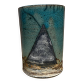Handcrafted Raku ceramic vase