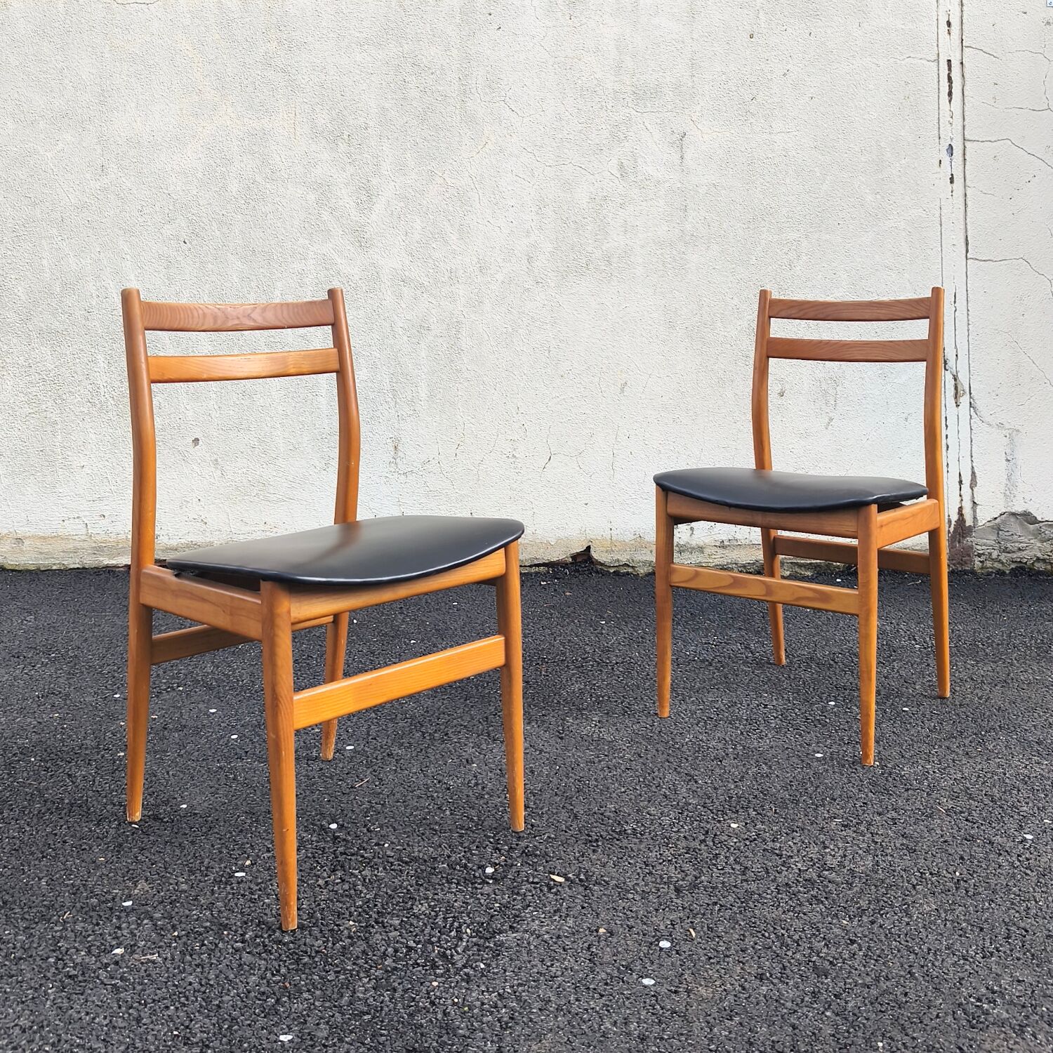 Pair of Scandinavian design chairs, 1960
