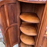 Art deco sideboard marble top, old dresser furniture