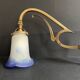 Art Nouveau wall light in gilded brass and glass paste tulip