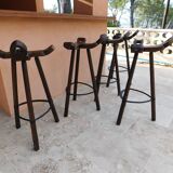 Suite de 5 tabourets de bar