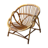 Fauteuil adulte rotin vintage