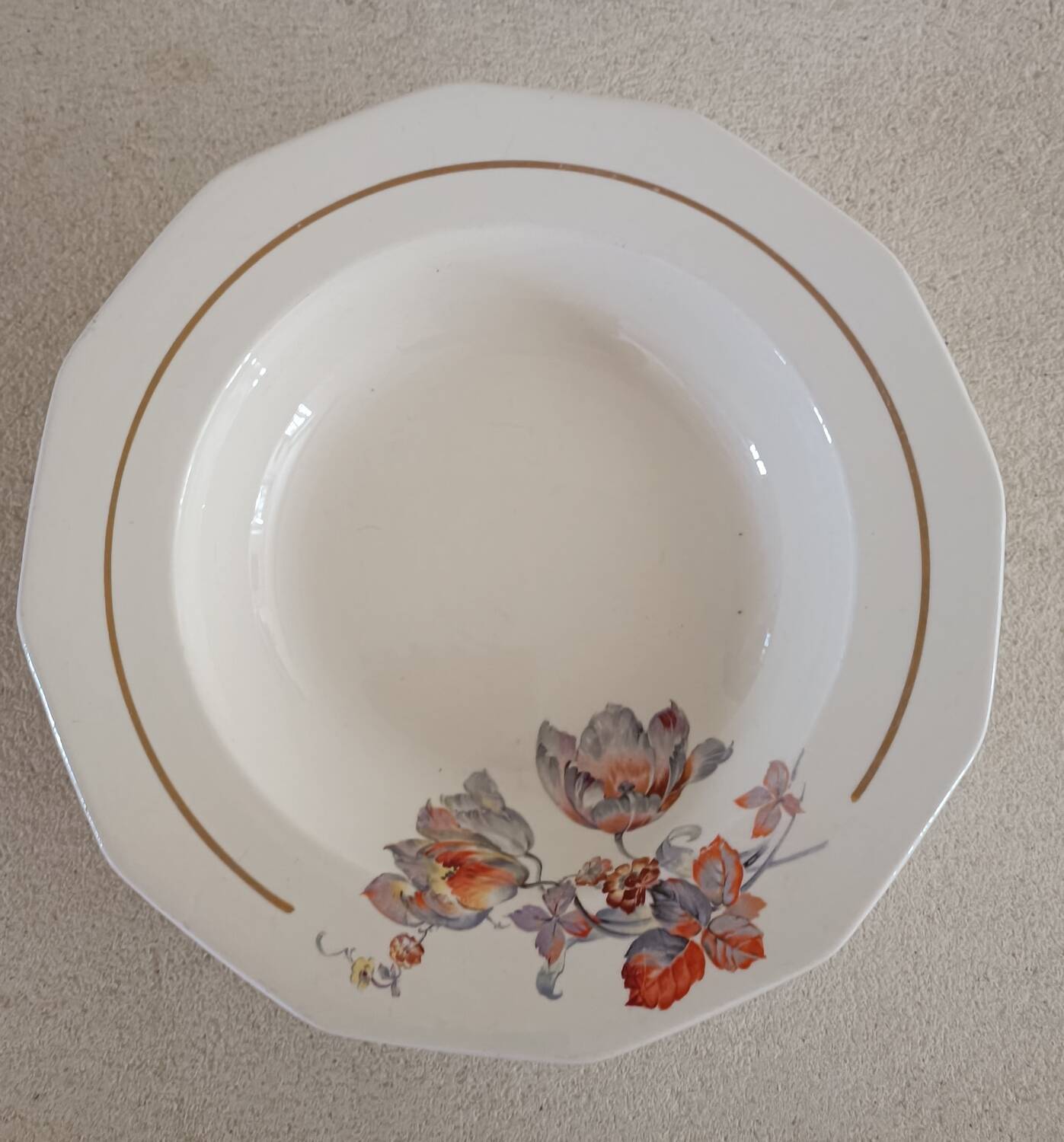 Set of 1 dish and 1 deep dish Badonviller