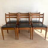 Series of 6 vintage chairs