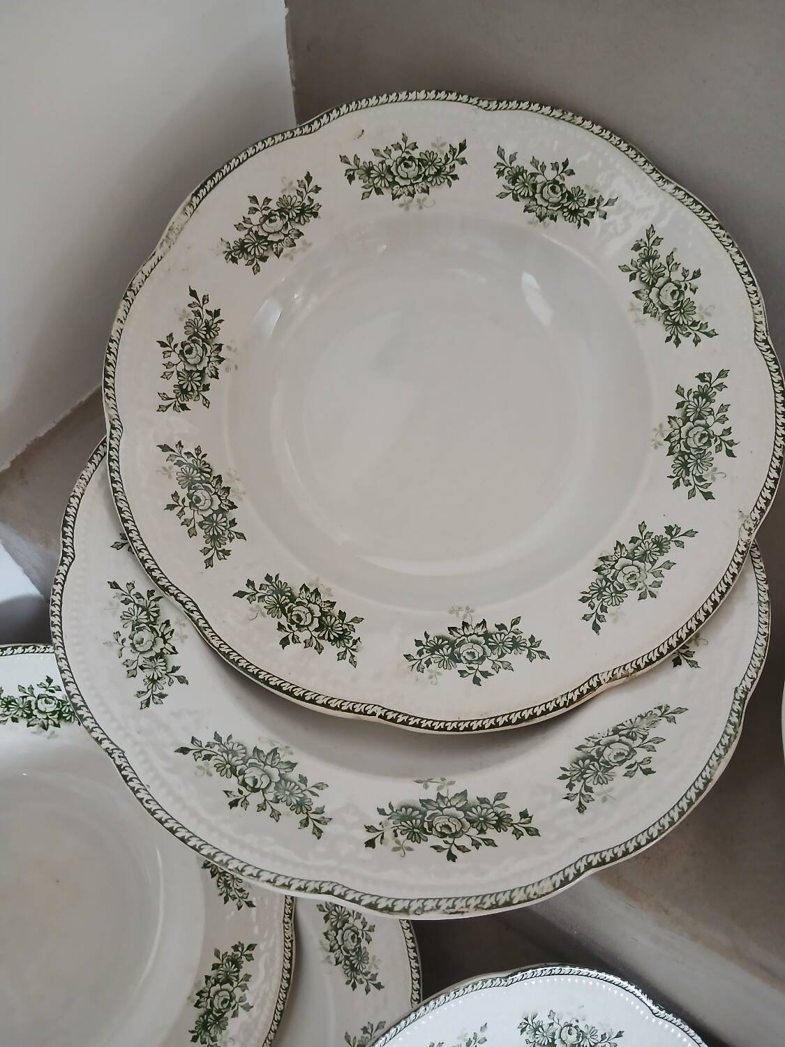 9 Badonviller Terre de Fer soup plates