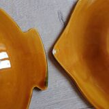 8 antique plates in majolica fish shape