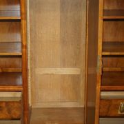 Art Nouveau library in burr walnut by Léon Jallot