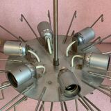 Midcentury ice glass plexi chandelier by kalmar