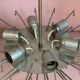 Midcentury ice glass plexi chandelier by kalmar