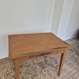 Shop/trade table in old fir 1950s -1m