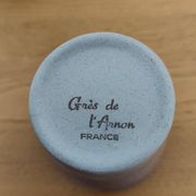 Stoneware cups – Armor stoneware set of 10 and an 11th French stoneware cup.