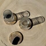 Set of 3 fossilized wood coasters (clear)
