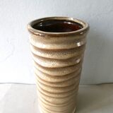 Vase rouleau en grès émaillé