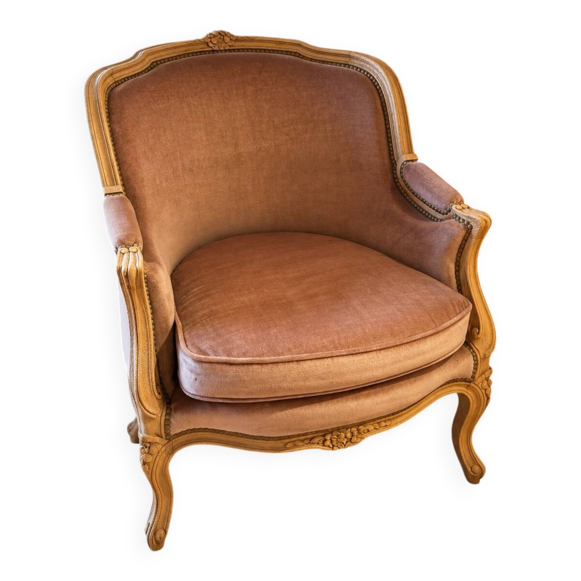Louis XV style bergère armchair
