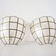 Pair of wall lamps in vintage mother-of-pearl shell shape
