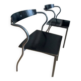 Pascal Mourgue chair black & gray metal