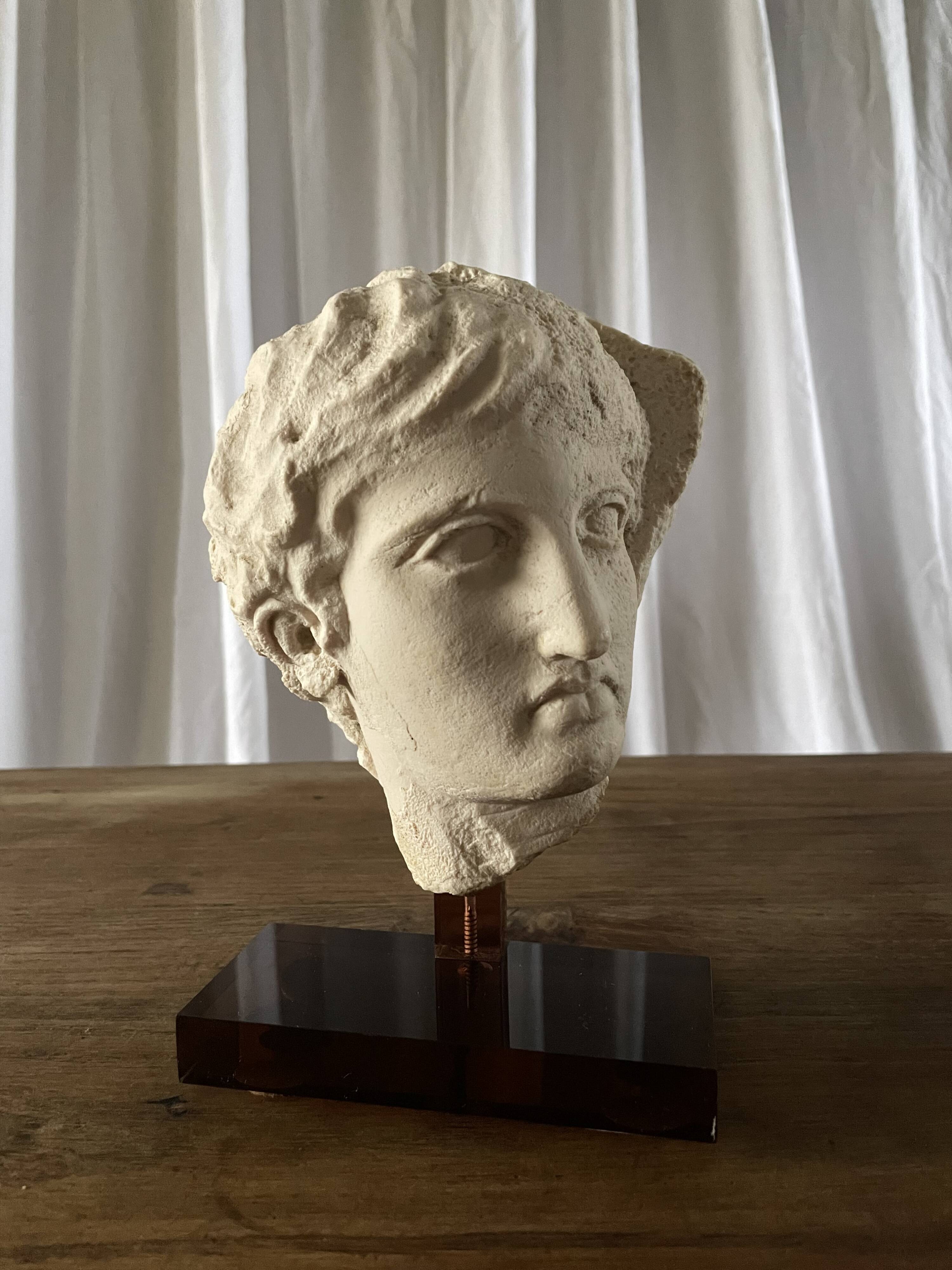 Ancient Greek head – Ephebe – Cast from the Louvre Museum