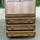 Secretary desk with a drop-down front in solid wood, Louis XV style.